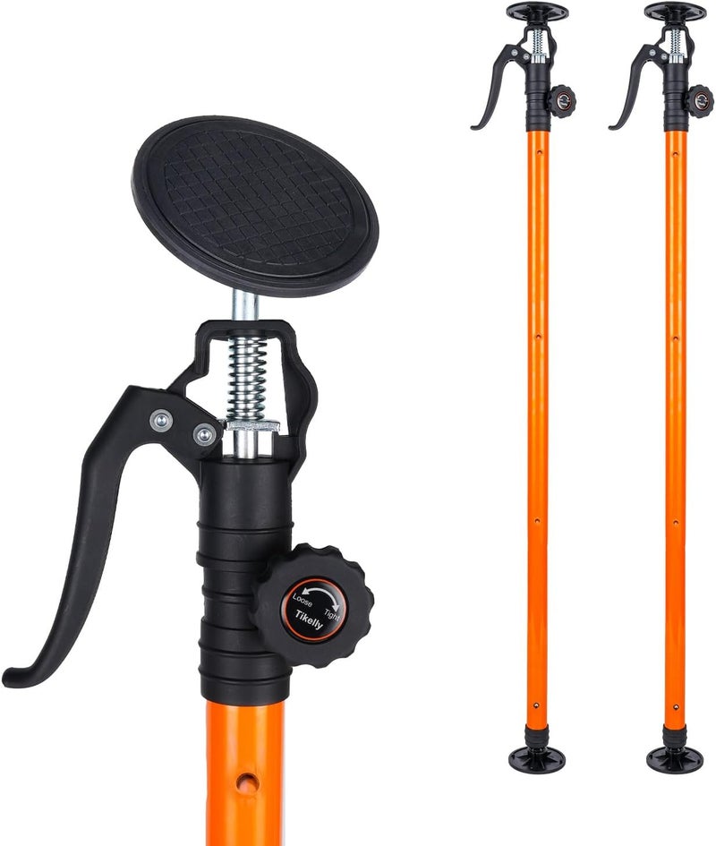 Tikelly Cabinet Jack for Installing Cabinet Support Rod 3rd Hand Support System Adjustable Support Pole,Extend from 45.2 inch to 114.2 inch,Orange 2 Packs - Image 1